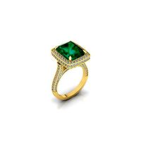 Big Emrald Ring 3d Model  | 3D