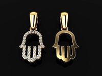HAMSA DIAMOND PENDANT | 3D