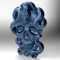 skull and snake | 3D