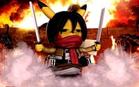 Mikachu - Pikachu Mikasa Cosplay | 3D