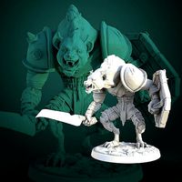 Gnoll Shieldmaster pre-supported | 3D