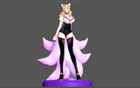 AHRI STATUE LOL LEAGUE OF LEGENDS GIRL FEMALE PRETTY STAR | 3D