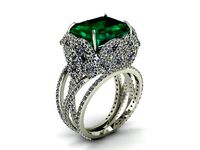 Emerald ring | 3D