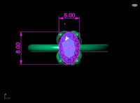 GC GOLD Y286- Diamond gold Ring  | 3D