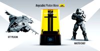 Anycubic Mono 4K 3D Printer + Master Chief + D77 Pelican