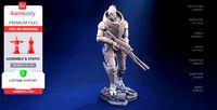 Garrus Vakarian 3D Printing Figurine | Assembly