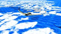 flying wing with isothermal compressed air and solar stirling