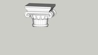 Renaissance Ionic chapitel. Capitel jónico renacentista.