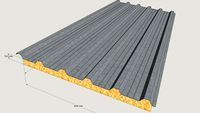 corrugated steel plate & Rockwool