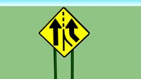 Lane Added Merge on Right Sign