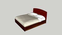 Cama Veneza Cabeceira Estofada Colchão 1600 Nogueira