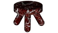 Jaxx Red Marble Side Table, CB2
