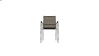 Selecta Dining Armchair with Sand Sling / White Aluminium & Teak Arms 40001 - Akula Living