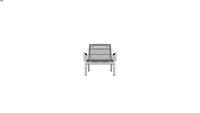 Selecta Beach Chair with Arm White Aluminium/White Sling with Teak arms 40010A - Akula Living