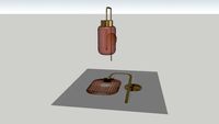 Briz Wandlamp, antiek messing en roze / Briz wall lampbrass and pink