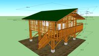 60 M2 CASA ELEVADA GUADUA BAMBU COLOMBIA