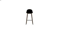 199908 - CLYDE BUSINESS - Chaise de bar professionnelle style scandinave noire
