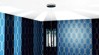 Lámpara Colgante 1 Luz Rosca E27 60w Líneas Cromo - Vidrio + BOMBILLA