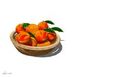PANIER ROTIN avec fruits