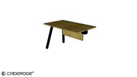 Mesa Gerente Simples c/ Pé Trapezoidal p/ Apoio em Armário - 1200x700 - LE