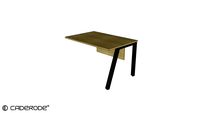 Mesa Gerente Simples c/ Pé Trapezoidal p/ Apoio em Armário - 1200x800 - LD