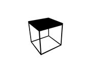 Linteloo Log side table (Anthracite Oak 40x40xH40cm) by Roderick Vos
