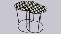 OPTIC NESTING TABLES SET OF 2 (GZ-1009-43)