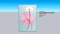 Quadro em tela canvas. Trio flores rosas vintage parte 2
