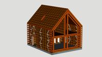 Straw panel house. Дом из соломенных панелей.