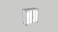 1250 - ARMARIO ACO 02 PORTAS 842X800X400 AP406SL