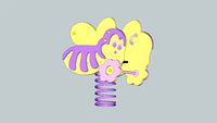 Качалка на пружине 'Пчёлка'/ Spring rocking chair 'Bee'