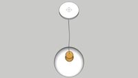 Pendente branco madeira baku inspire