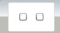 White Double Lightswitch Landscape