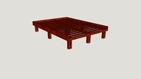 Solid Slat Wooden Queen Bed Frame