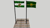 Banderas de Andalucia y Baños de La Encina, Jaen