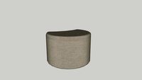 Cielo Footrest Linen 90007 - Akula Living