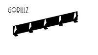 Gorillz Unify Wall Coat Rack- Black