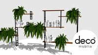 PRATELEIRA COM SAMAMBAIA - 01 - DECO MOBÍLIA