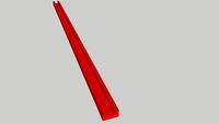 T-Track Alu 500mm red 500 x 19 x 0.95 ]
