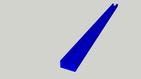 T-Track Alu 400mm Blue 400 x 19 x 0.95 ]
