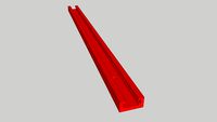 T-Track Alu 300mm Red 300 x 19 x 0.95 ]