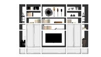 boekenkast bookshelve cabinet decorated luxury