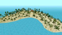 Tropical Island with Hut
