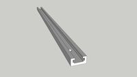 T-Track Alu 400mm Gray 400 x 19 x 0.95 ]