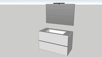 MOBILE LAMPEDUSA + LAVABO + SPECCHIO + LED