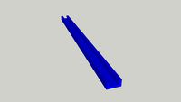 T-Track Alu 300mm Blue 300 x 19 x 0.95 ]