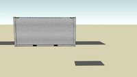 20' HiQ container MODELLED in high detail, realism & dimensions — optional housedoor — RED