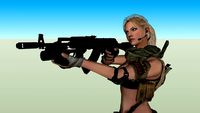 Girl with AK-74M and GP-30