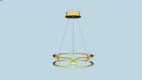 Pendente Dourado Futuristico Lumina