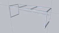 Escritorio de hierro 40x20mm
